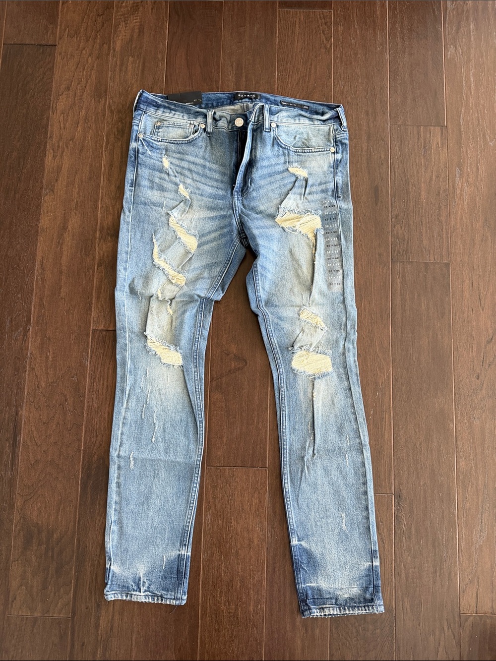 PacSun Light Blue Slim Straight Distressed Jeans